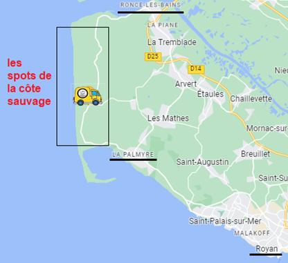 carte des localisation de coco surf